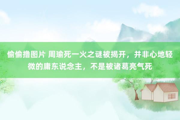 偷偷撸图片 周瑜死一火之谜被揭开,并非心地轻微的庸东说念主,不是被诸葛亮气死