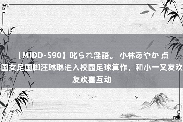 【MIDD-590】叱られ淫語。 小林あやか 点赞！中国女足国脚汪琳琳进入校园足球算作，和小一又友欢喜互动