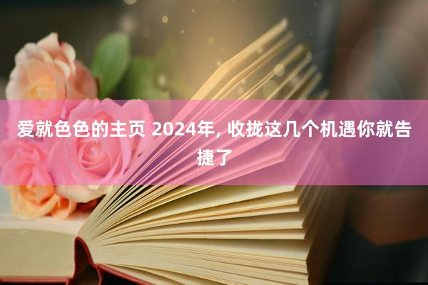 爱就色色的主页 2024年, 收拢这几个机遇你就告捷了
