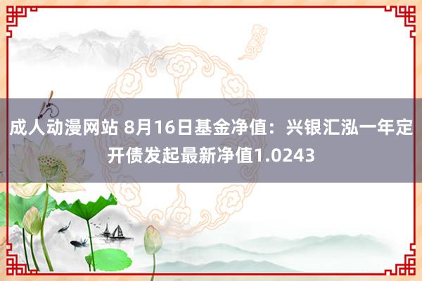 成人动漫网站 8月16日基金净值:兴银汇泓一年定开债发起最新净值1.0243