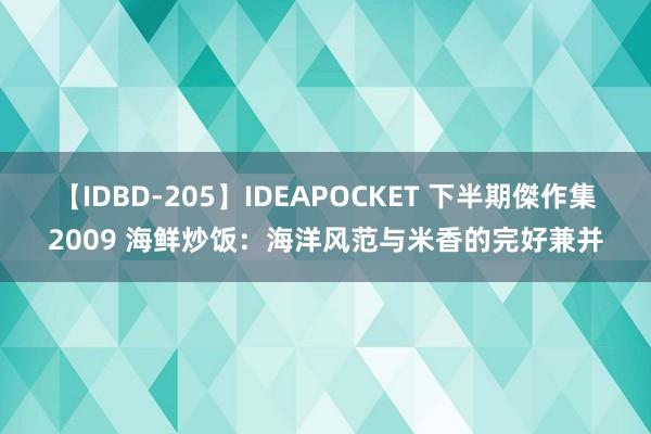 【IDBD-205】IDEAPOCKET 下半期傑作集2009 海鲜炒饭:海洋风范与米香的完好兼并