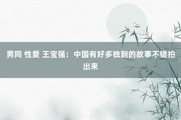 男同 性愛 王宝强:中国有好多独到的故事不错拍出来