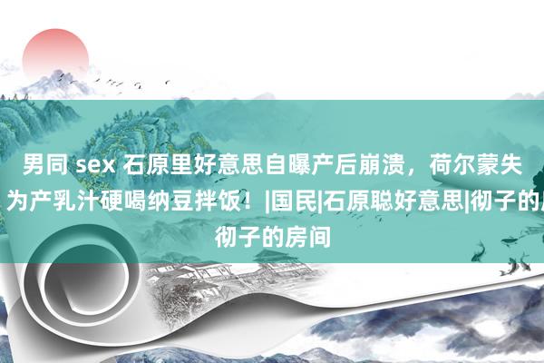 男同 sex 石原里好意思自曝产后崩溃,荷尔蒙失调!为产乳汁硬喝纳豆拌饭!|国民|石原聪好意思|彻子的房间