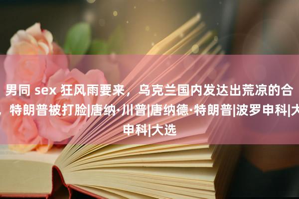 男同 sex 狂风雨要来，乌克兰国内发达出荒凉的合作，特朗普被打脸|唐纳·川普|唐纳德·特朗普|波罗申科|大选