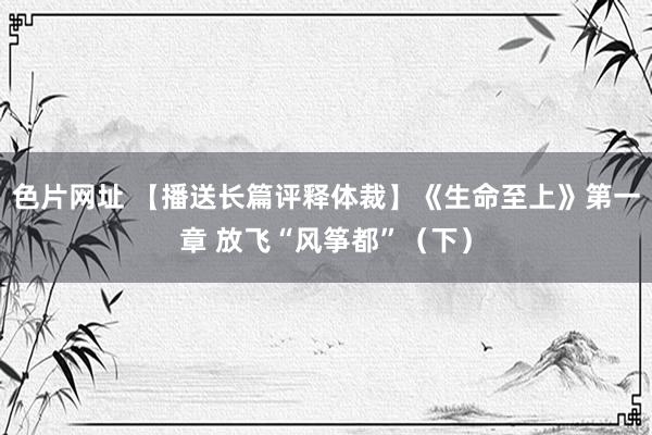 色片网址 【播送长篇评释体裁】《生命至上》第一章 放飞“风筝都”(下)