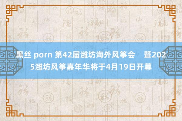 黑丝 porn 第42届潍坊海外风筝会 暨2025潍坊风筝嘉年华将于4月19日开幕
